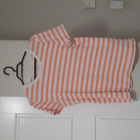 Old Navy XL Orange and White striped t-shirt - Picture 1 of 1
